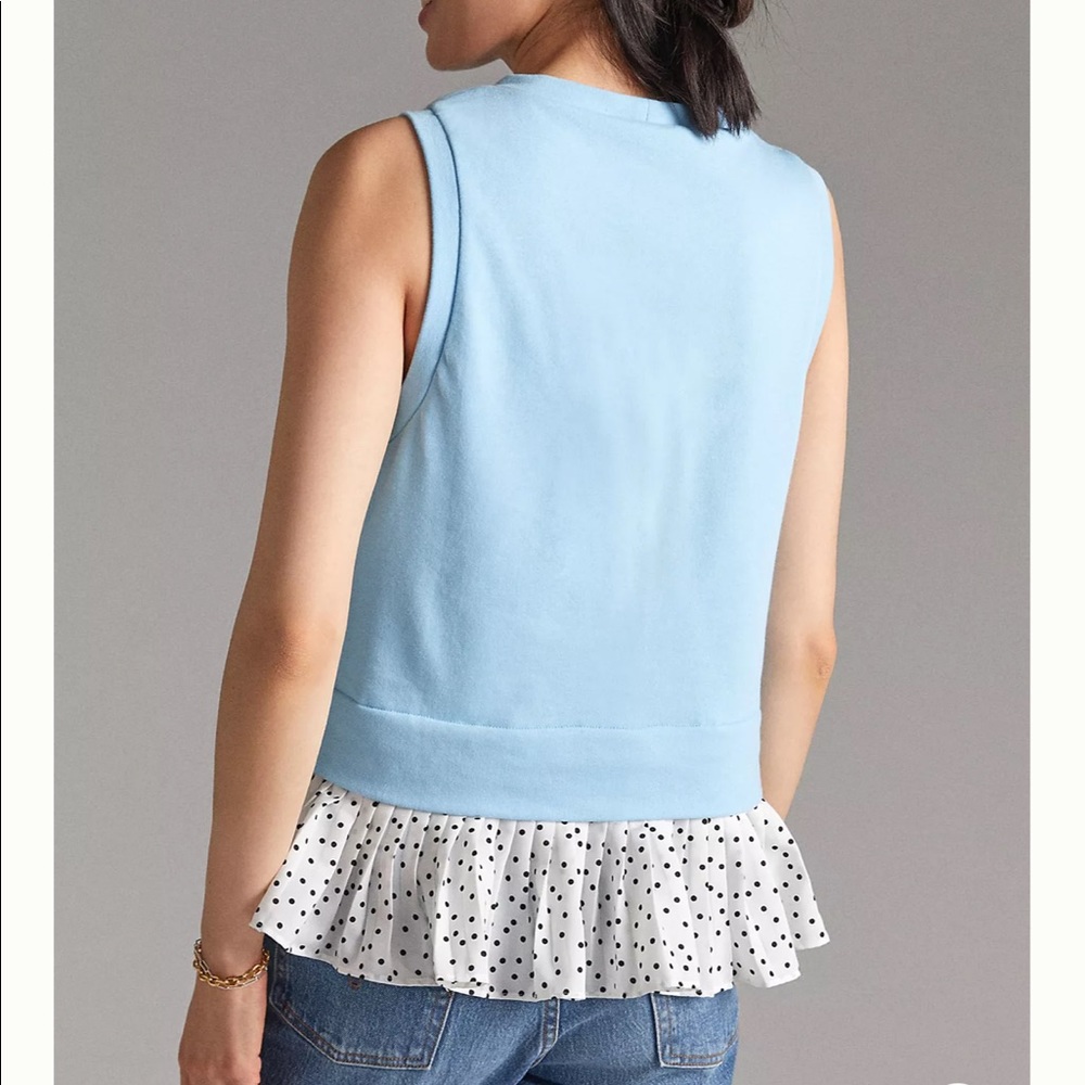 NWT. Anthropologie Layered Hem Flounced Top - Picture 3 of 9